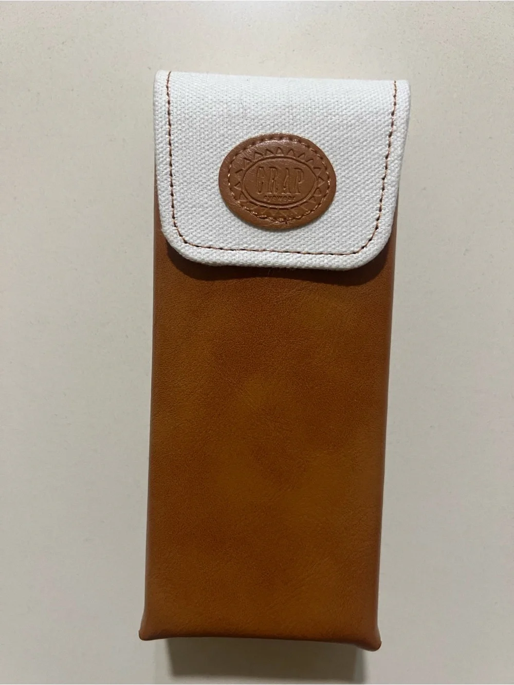 Crap Eyewear Tortoiseshell Oval Sunglasses with Brown & Cream Case